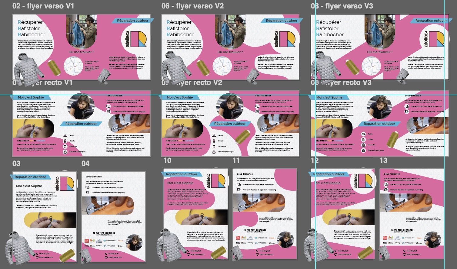 Conception du flyer sur Illustrator